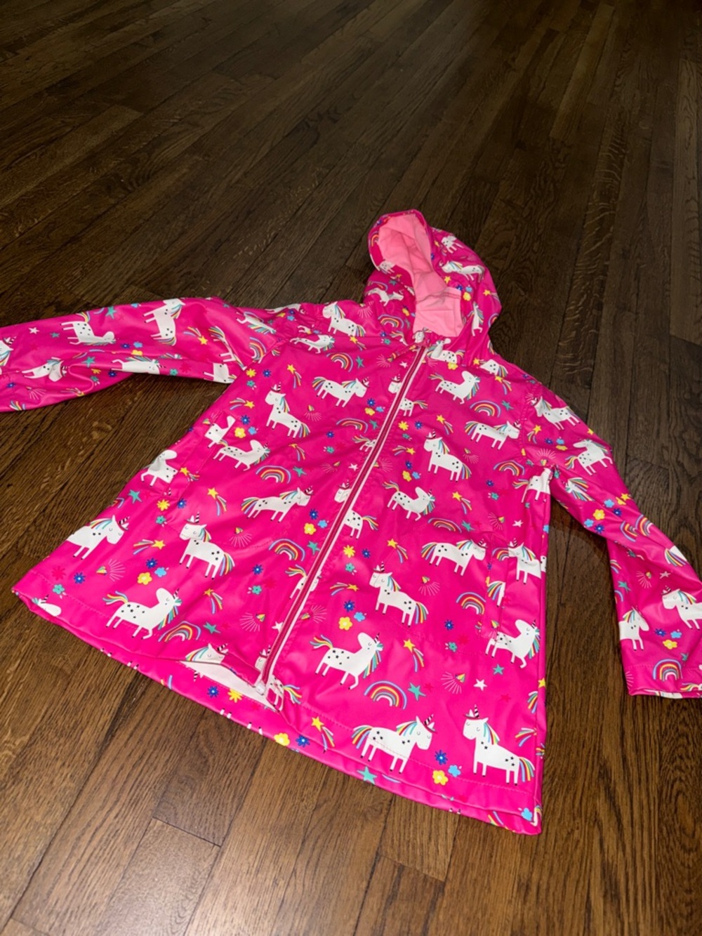 Wippette Hot Pink Unicorn Hooded Raincoat